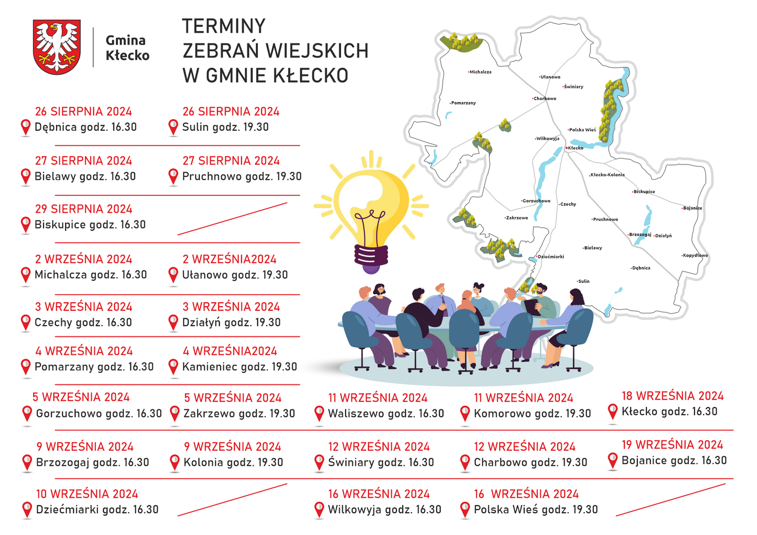 Terminy zebrań wiejskich 2024