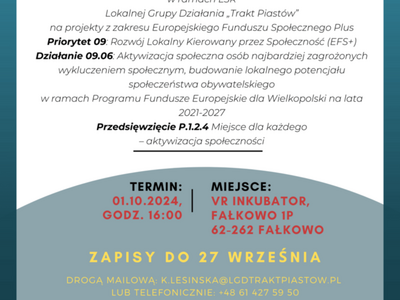 Plakat Szkolenie dla potencjalnych beneficjentów programu EFS+