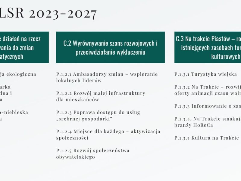 LGD “Trakt Piastów” i LSR – główne cele, zasady i procedury