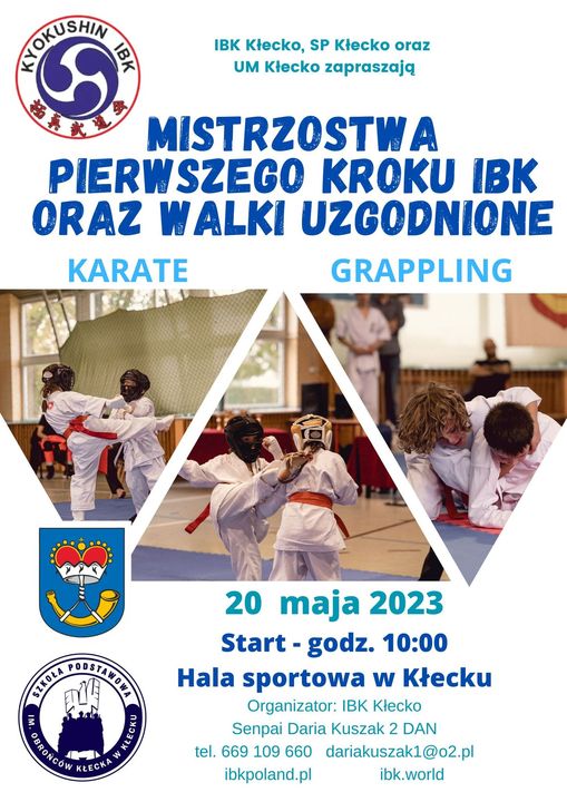 Plakat promujący Mistrzostwa Pierwszego Kroku oraz Walki Uzgodnione w Kłecku