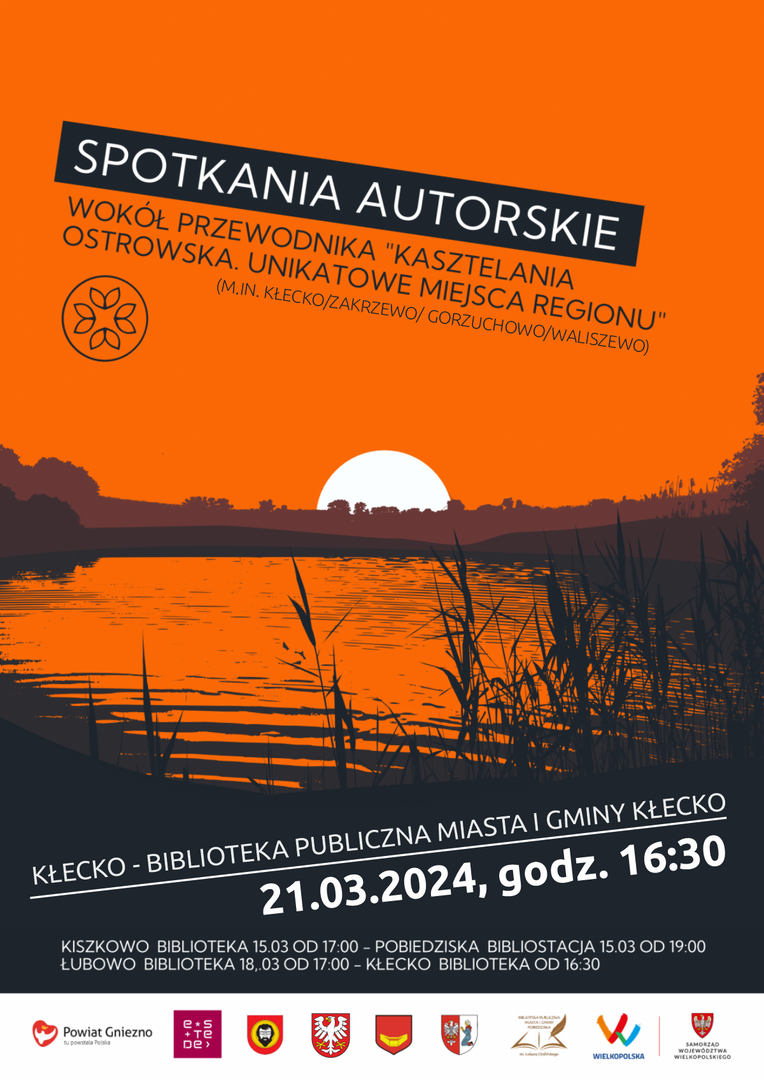 Plakat promujący książkę o kasztelani lednickiej