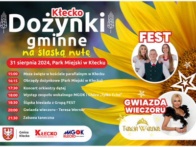 Grafika informująca o Gminnych Dożynkach na śląską nutę