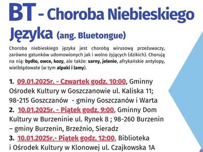 szkolenie - BT - Choroba Niebieskiego Języka