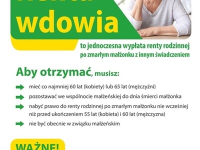 renta wdowia krus plakat