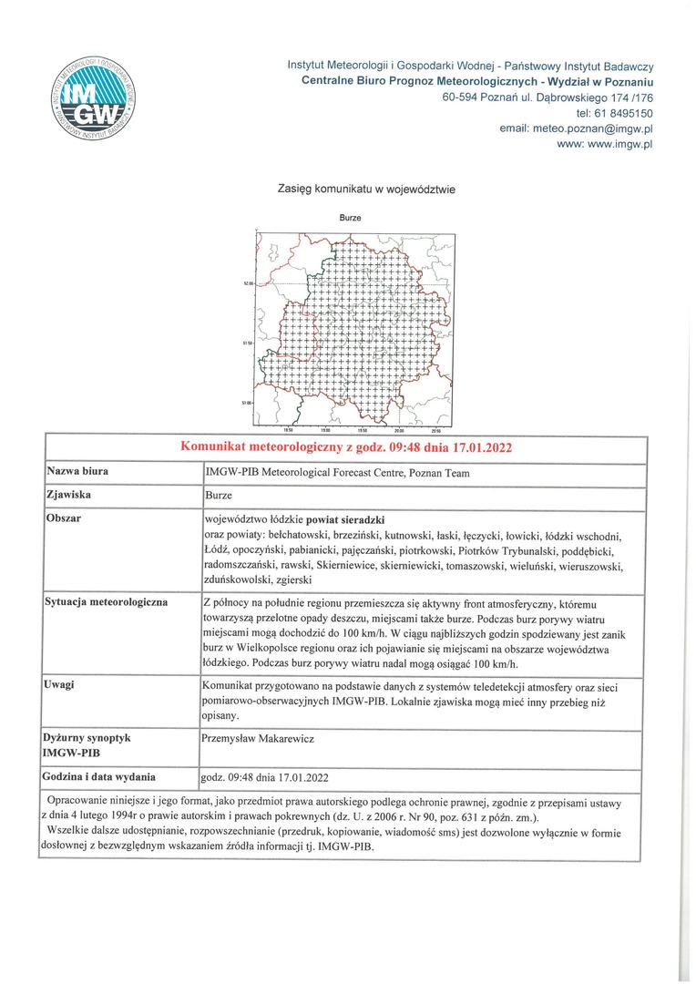 Ostrzeżenie meteorologiczne