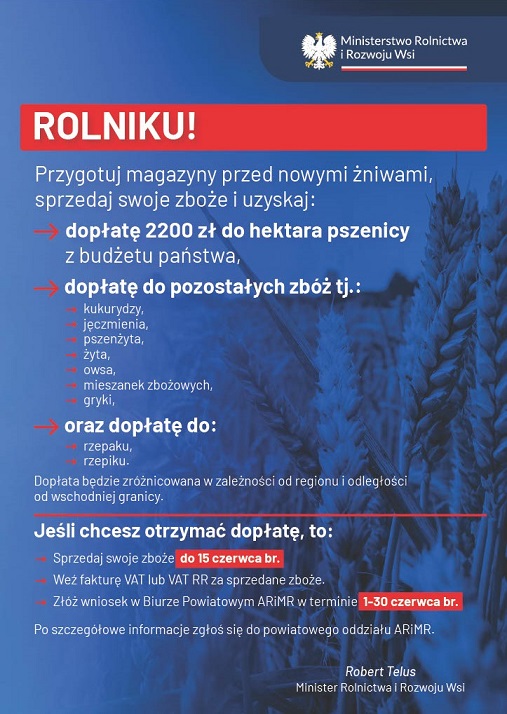 Dopłaty do zbóż