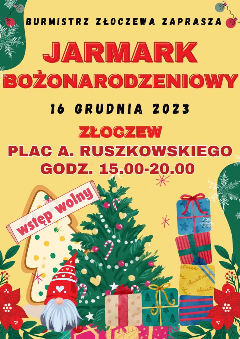 Plakat Jarmark Bożonarodzeniowy