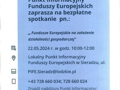 Plakat Fundusze Europejskie