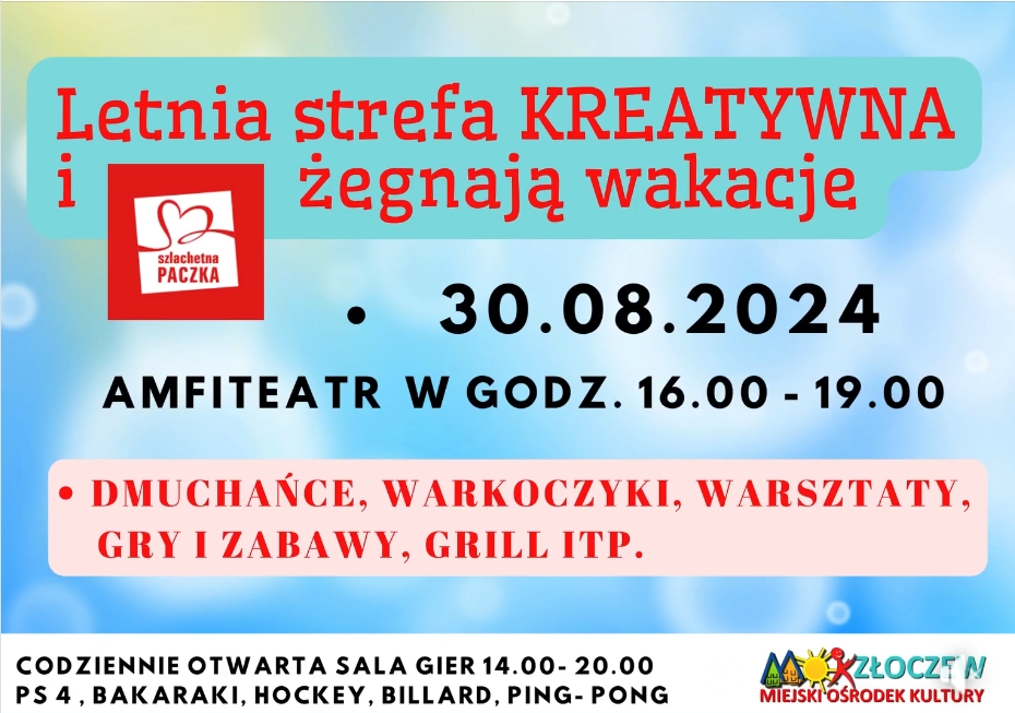 plakat Letnia Strefa Kreatywna