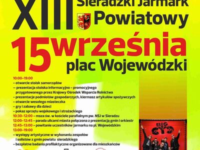 plakat Sieradzki Jarmark Powiatowy