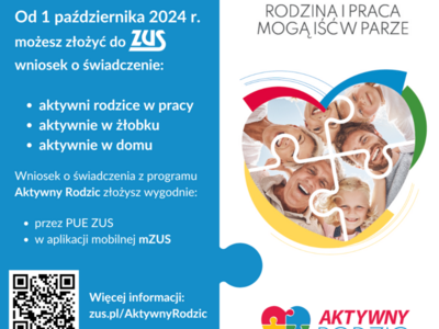 Aktywny rodzić plakat
