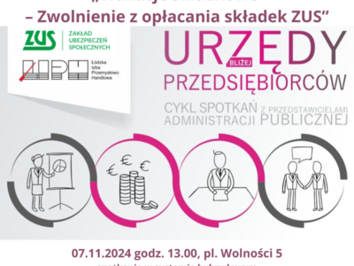 Plakat wakacje składkowe – Zwolnienie z opłacania składek ZUS
