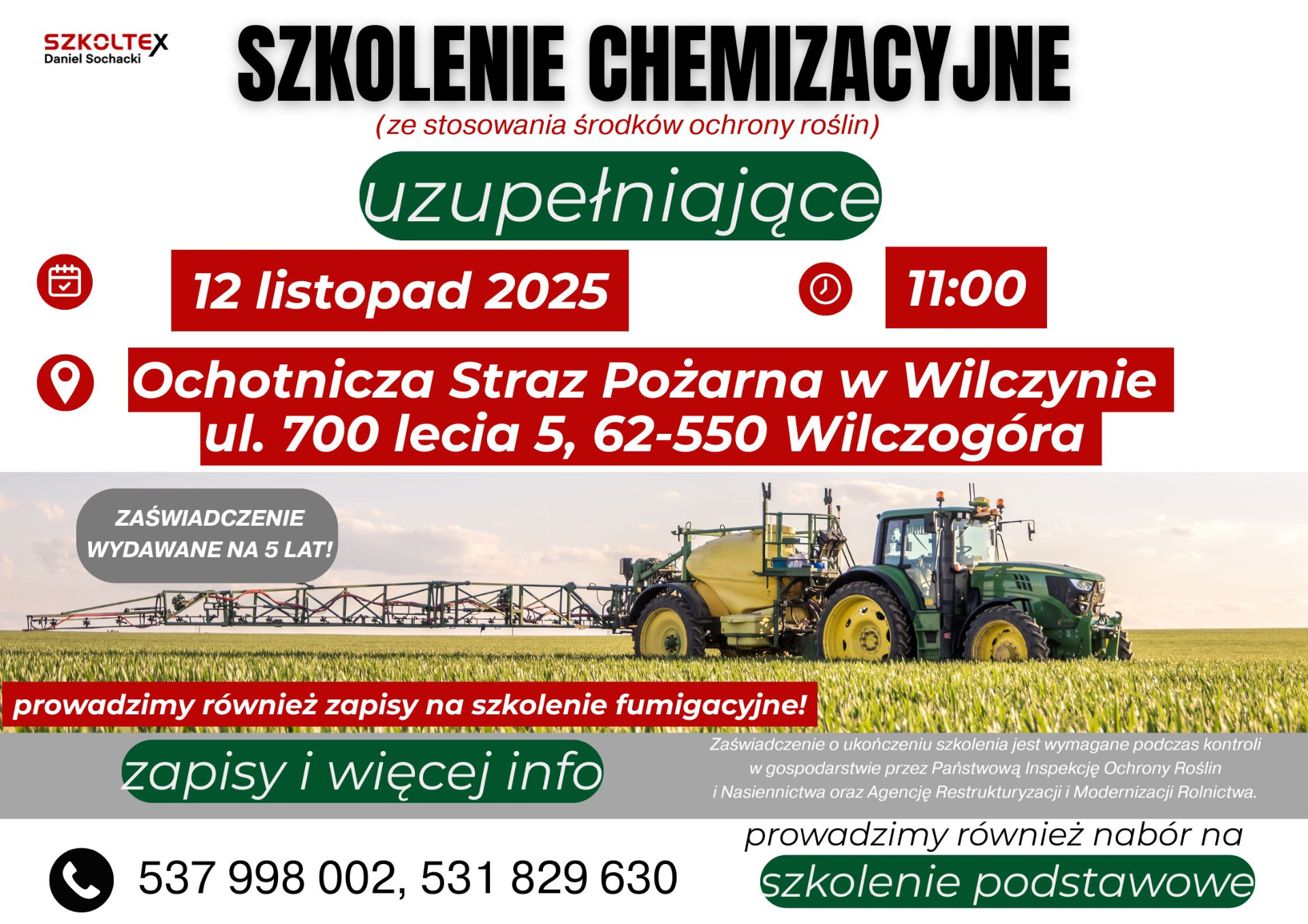 szkolenie chemizacyjne