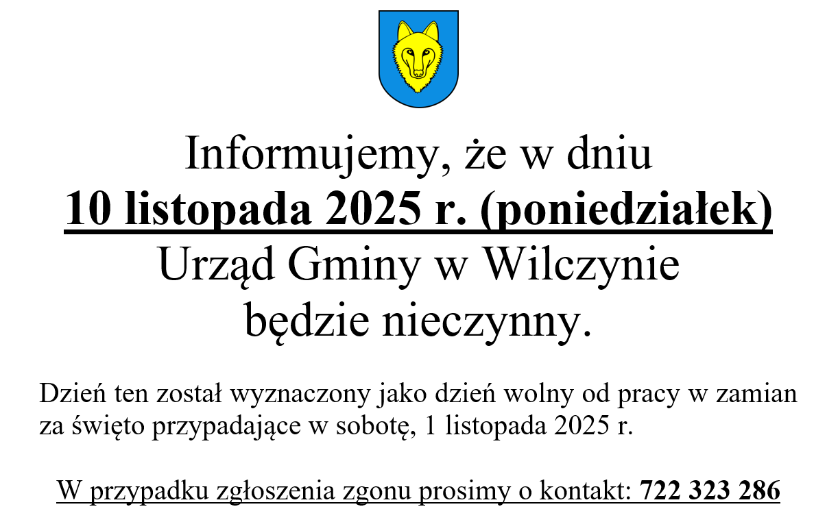 informacja urząd nieczynny