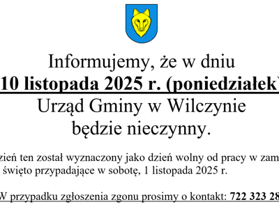 informacja urząd nieczynny
