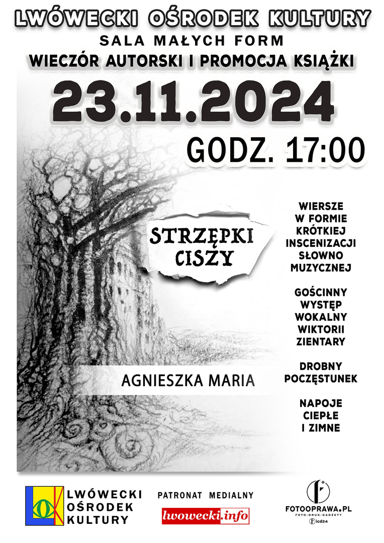 Strzępki Ciszy - wieczór autorski Agnieszki Garbiec