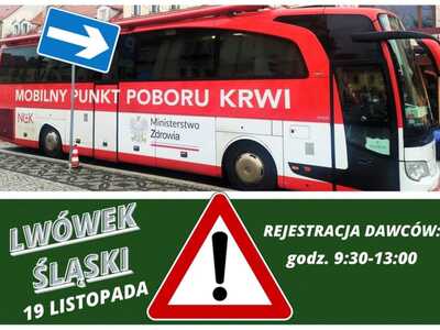 19 listopada Krwiobus w Lwówku Śląskim