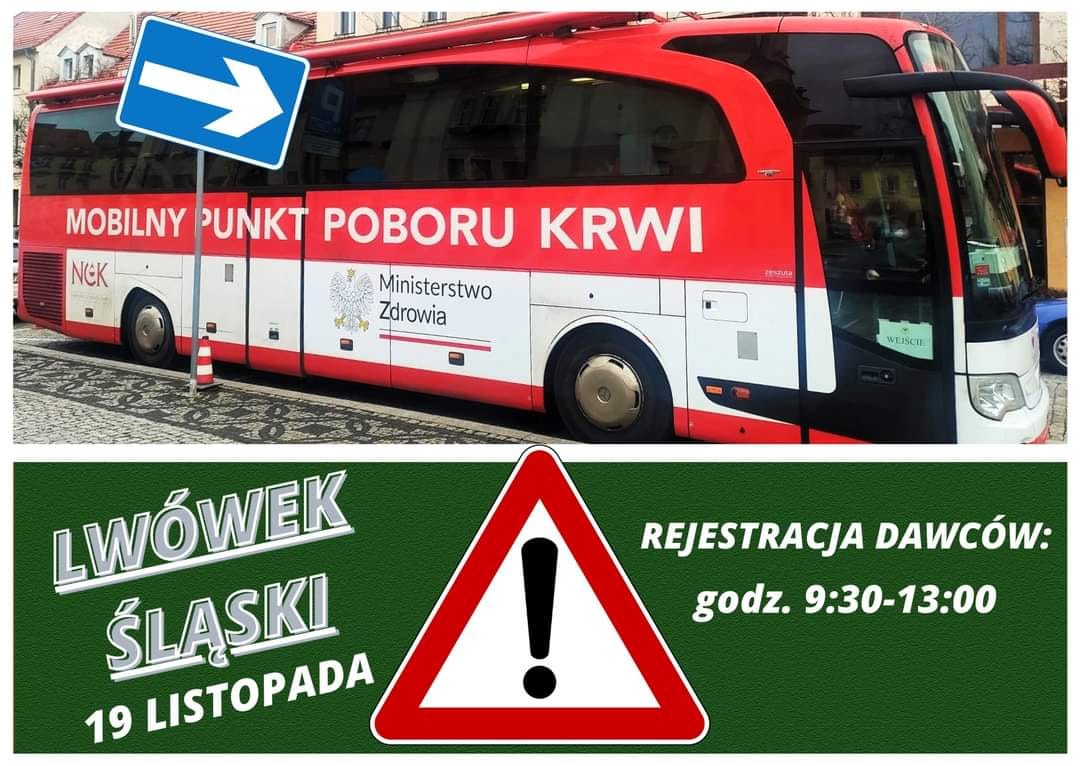 19 listopada Krwiobus w Lwówku Śląskim