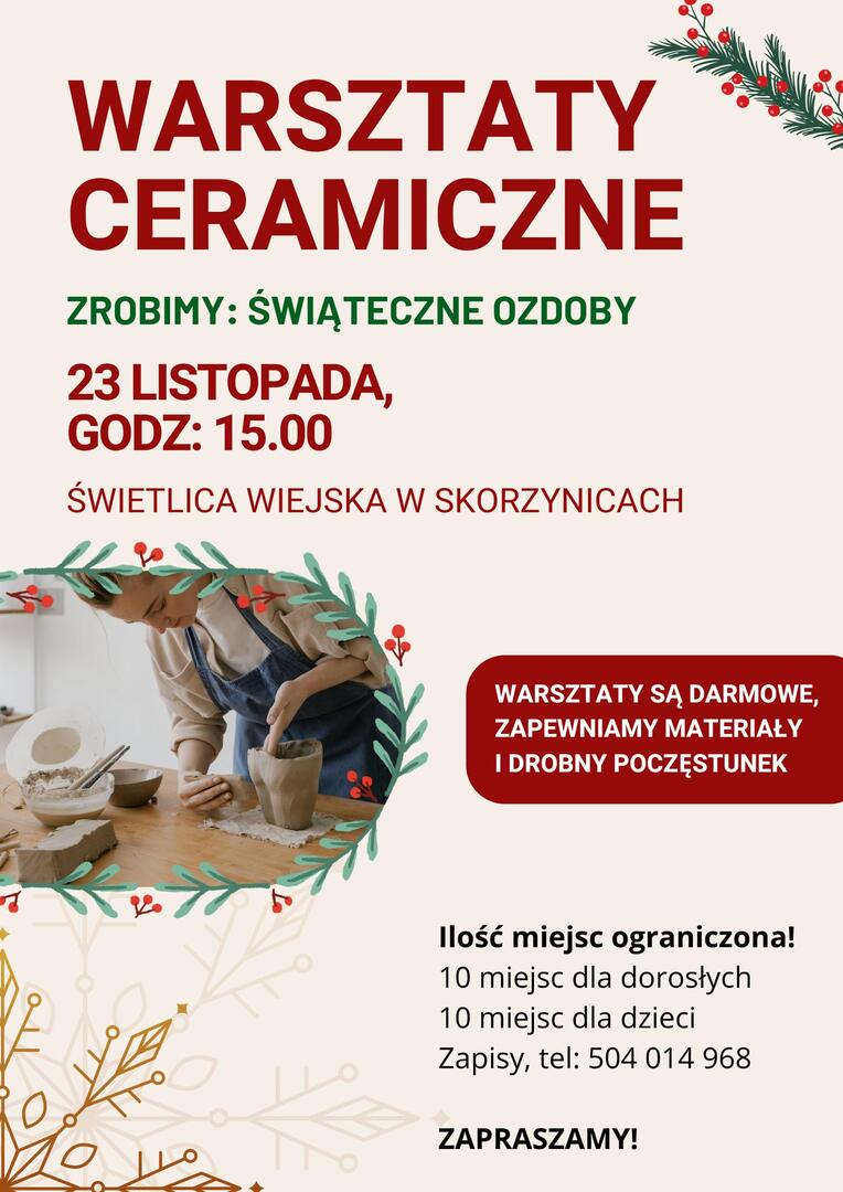 Warsztaty ceramiczne w Skorzynicach