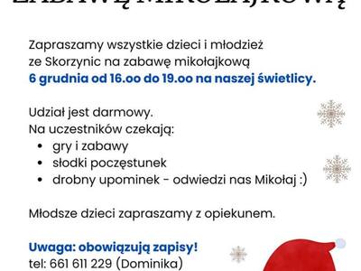 Zabawa Mikołajkowa w Skorzynicach