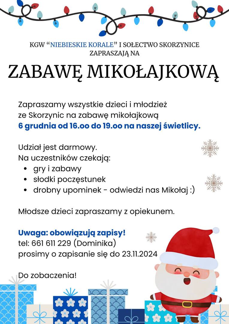 Zabawa Mikołajkowa w Skorzynicach