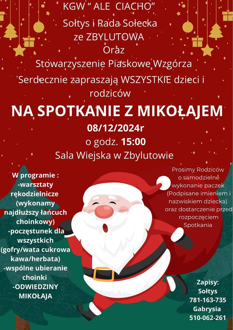 Spotkanie z Mikołajem w Zbylutowie