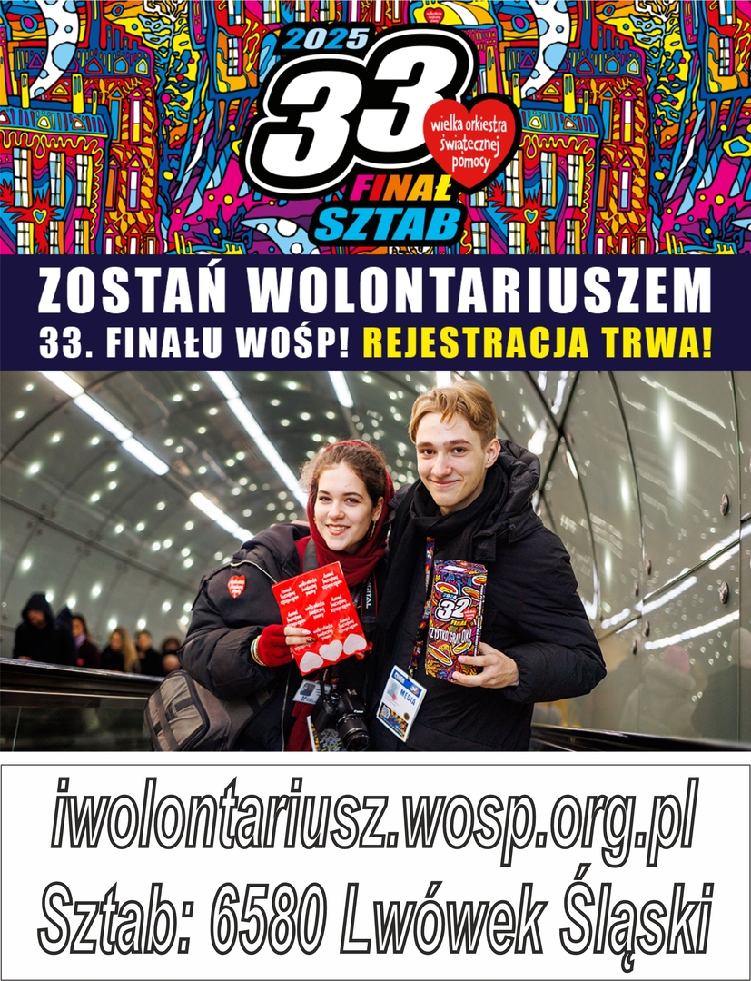 SZTAB WOŚP SZUKA WOLONTARIUSZY W LWÓWKU ŚLĄSKIM