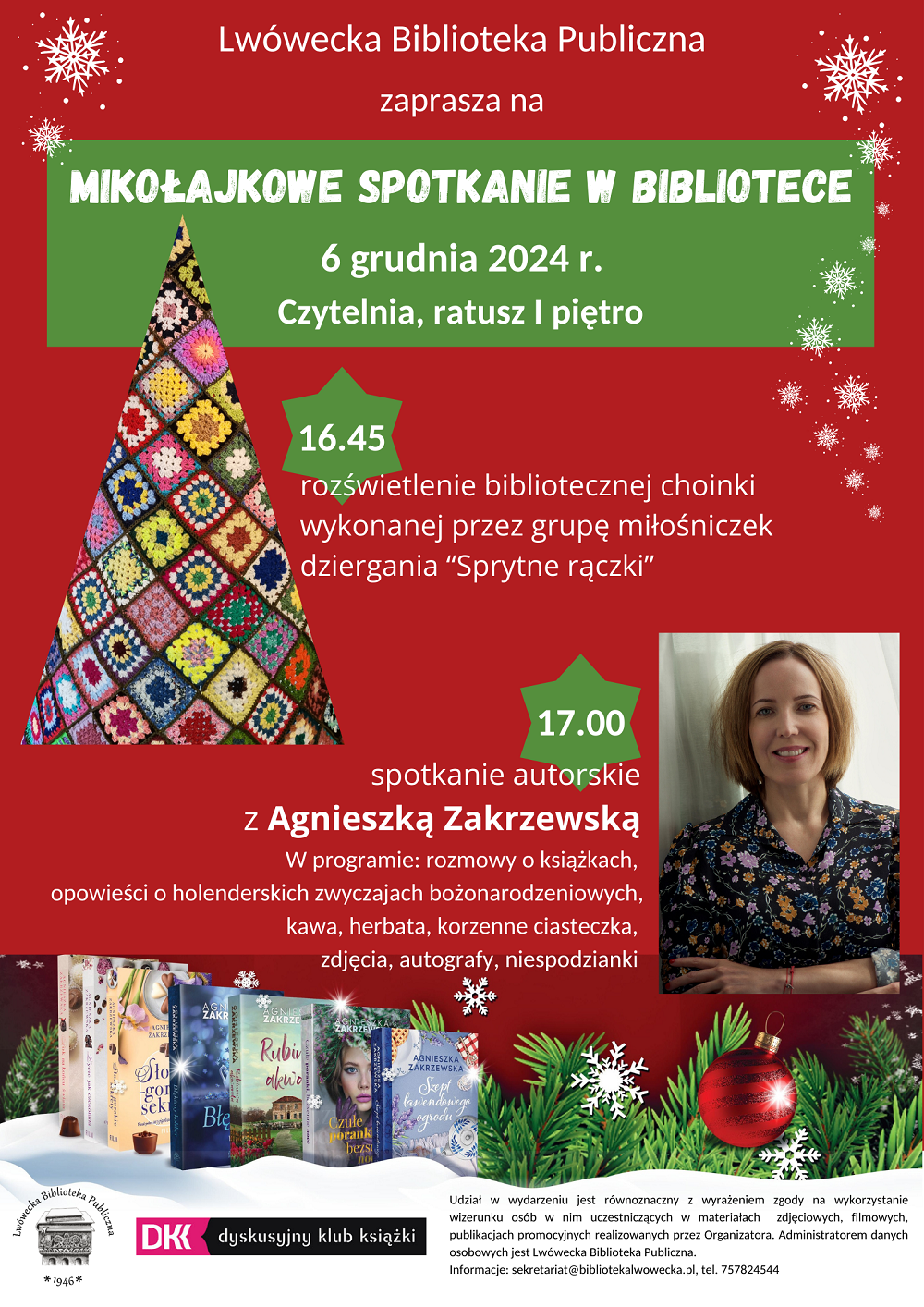 spotkanie autorskie z Agnieszką Zakrzewską plakat