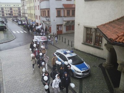 Kampania profilaktyczna „NieMoc PrzeMoc” na rynku w Lwówku Śl., fot. 2