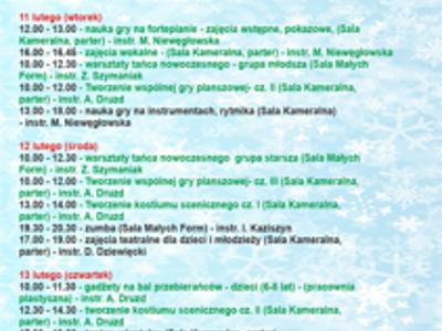 FERIE W LWÓWECKIM OŚRODKU KULTURY 10-154 LUTEGO 2025