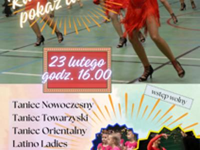 Karnawałowy pokaz tańca w hali sportowej w Lwówku Śl.