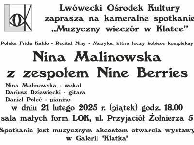  Nina Malinowska z zespołem Nine Berries, afisz LOK