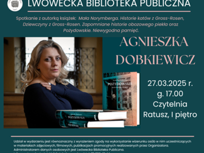 SPOTKANIE AUTORSKIE Z AGNIESZKĄ DOBKIEWICZ