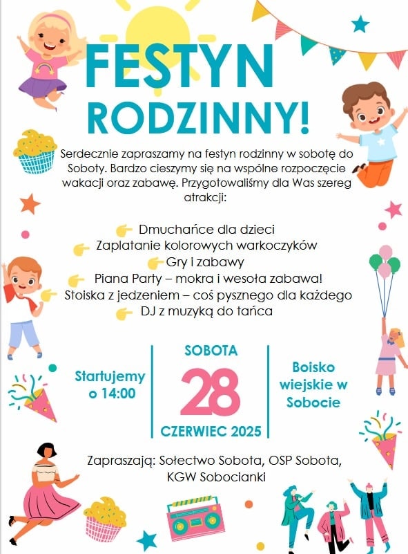 28 czerwca Festyn Rodzinny w Sobocie 