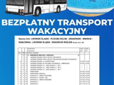 BEZPŁATNY TRANSPORT WAKACYJNY W GMINIE I MIEŚCIE LWÓWEK ŚLĄSKI