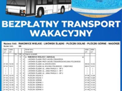 BEZPŁATNY TRANSPORT WAKACYJNY W GMINIE I MIEŚCIE LWÓWEK ŚLĄSKI
