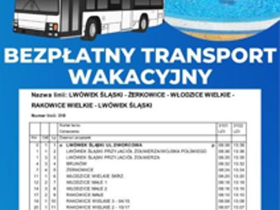 BEZPŁATNY TRANSPORT WAKACYJNY W GMINIE I MIEŚCIE LWÓWEK ŚLĄSKI
