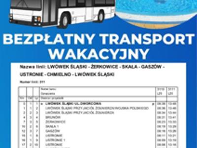 BEZPŁATNY TRANSPORT WAKACYJNY W GMINIE I MIEŚCIE LWÓWEK ŚLĄSKI