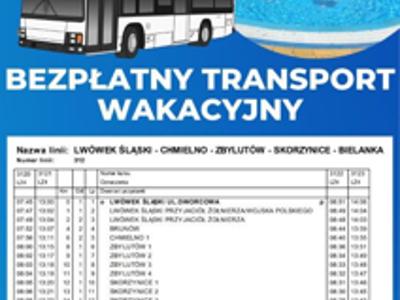 BEZPŁATNY TRANSPORT WAKACYJNY W GMINIE I MIEŚCIE LWÓWEK ŚLĄSKI