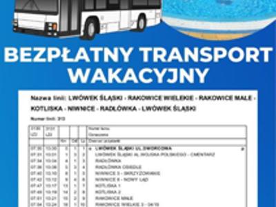BEZPŁATNY TRANSPORT WAKACYJNY W GMINIE I MIEŚCIE LWÓWEK ŚLĄSKI