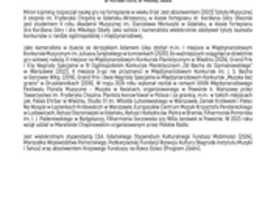 Festiwal CHOPIN en VACANCES-we dworach i krajobrazach POLSKI