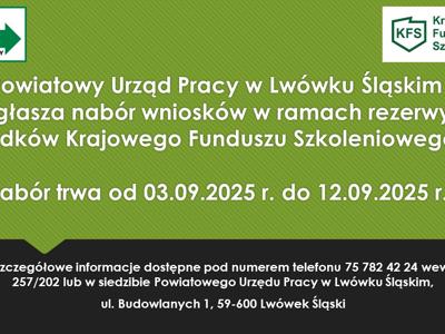 Nabór wniosków o środki z rezerwy Krajowego Funduszu Szkoleniowego