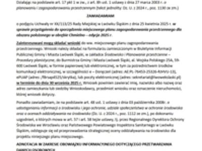 Ogłoszenie Burmistrza Gminy i Miasta Lwówek Śląski z dnia 03 września 2025 r
