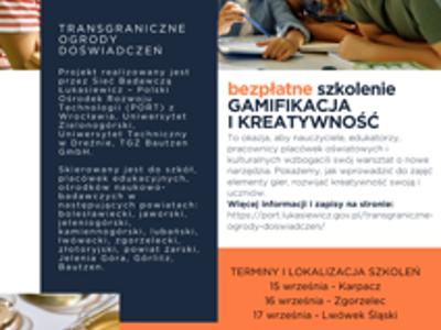 Szkolenia na temat kreatywności - 17 września Lwówek Śląski