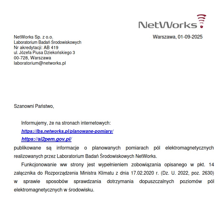 Informacja Laboratorium Badań Środowiskowych
