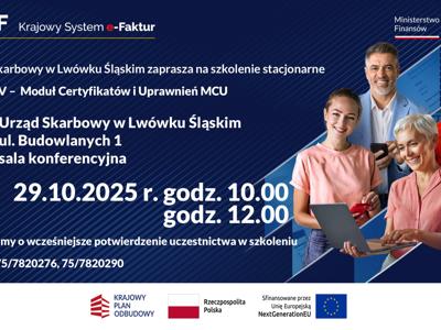 Urząd Skarbowy w Lwówku Śląskim zaprasza na szkolenie stacjonarne