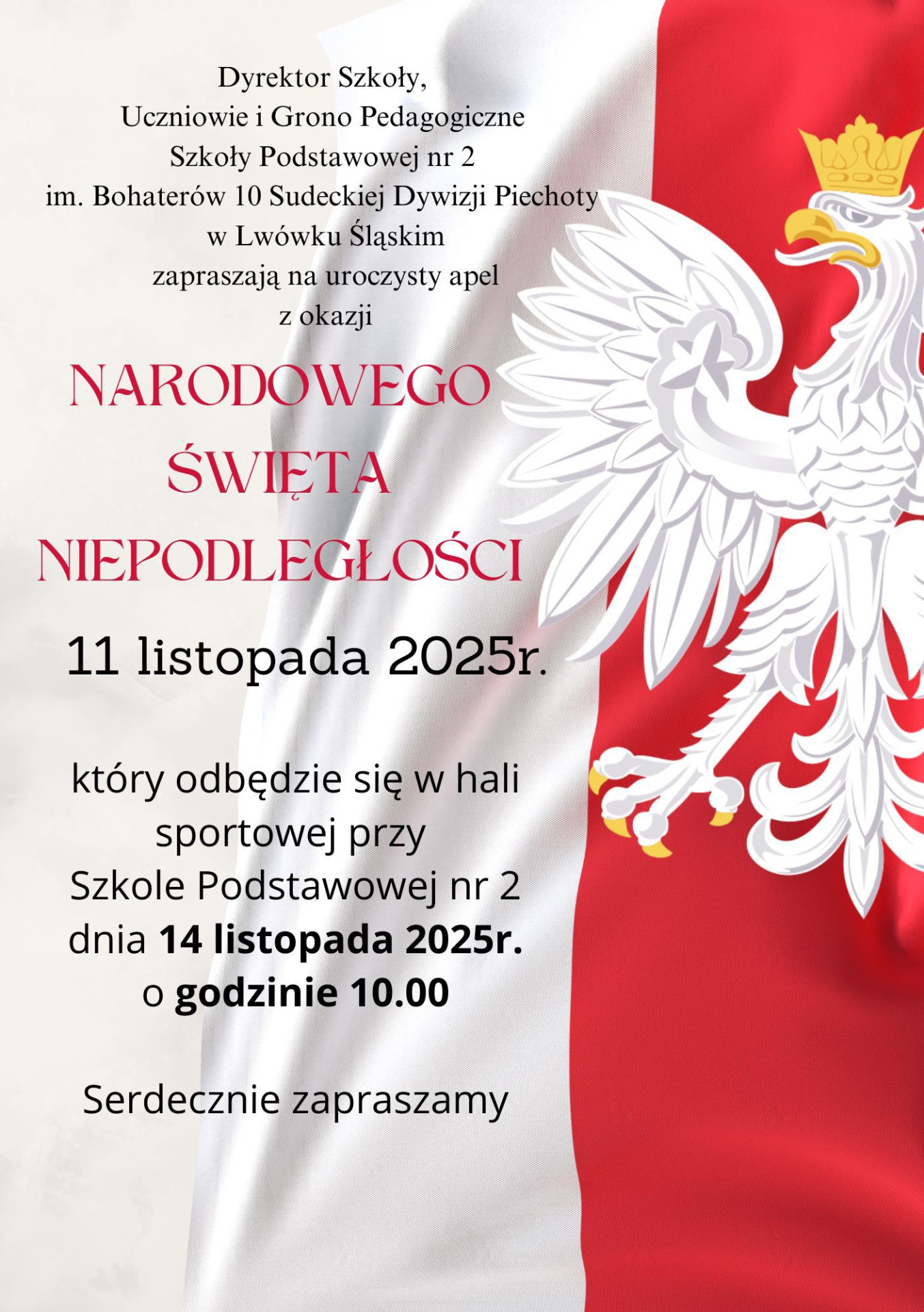 Uroczysty apel z okazji Narodowego Święta Niepodległości