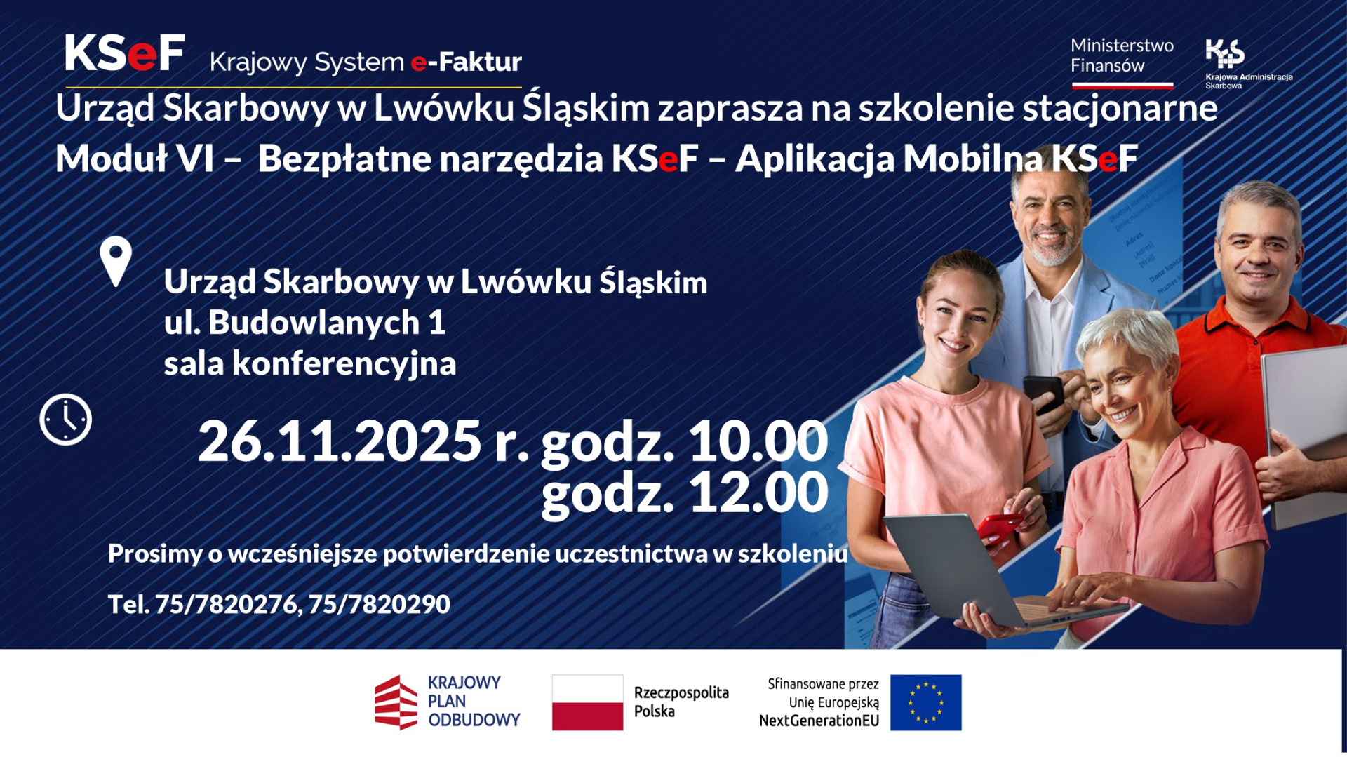 szkolenie stacjonarne  Moduł VI –  Bezpłatne narzędzia KSeF – Aplikacja Mobilna KSeF