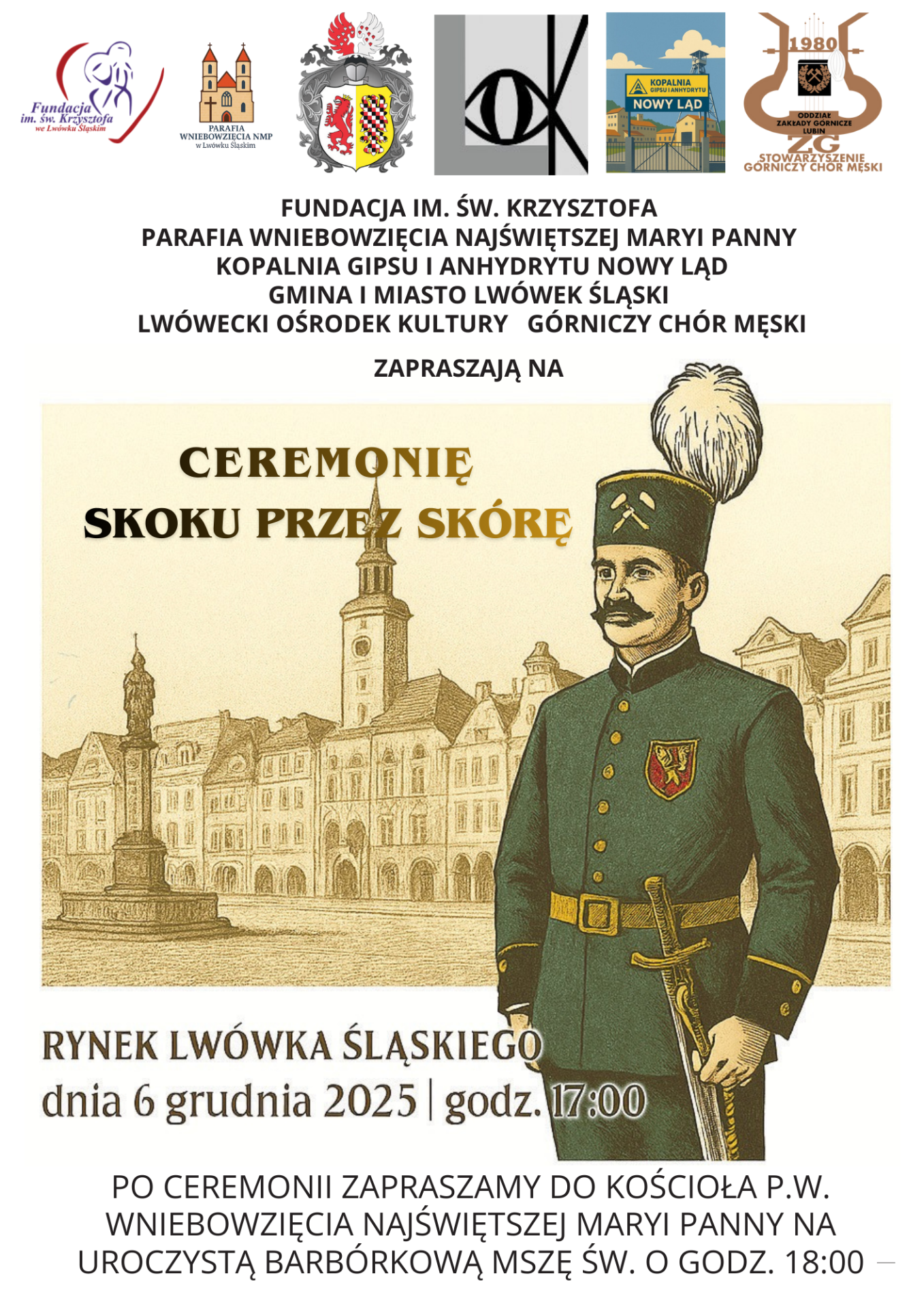 Ceremonia skoku przez skórę 6 grudnia 2025 r. godz. 17:00