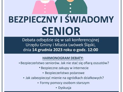 Plakat Bezpieczny Świadomy Senior